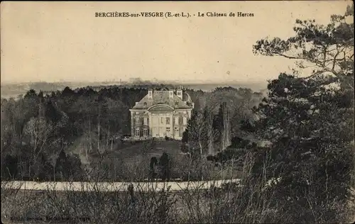 Ak Berchères sur Vesgre Eure et Loir, Le Chateau de Herces