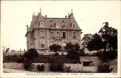 Ak Conflans Sainte Honorine Yvelines, Le Chateau des Terrasses