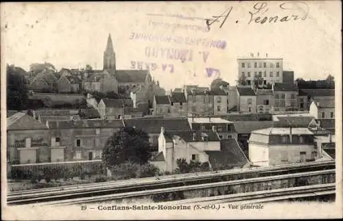 Ak Conflans Sainte Honorine Yvelines, Vue generale