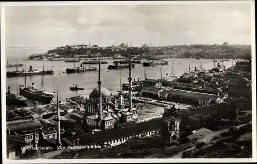 Ak Konstantinopel Istanbul Türkei, Vue Panoramique du Port