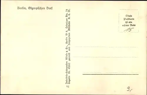 Ak Elstal Wustermark Brandenburg, Olympisches Dorf, Fliegeraufnahme, Klinke & Co. B 3