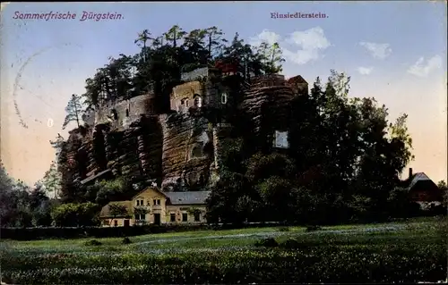 Ak Sloup v Čechách Bürgstein Region Reichenberg, Einsiedlerstein