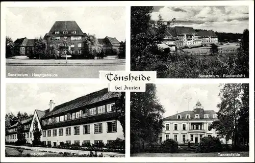 Ak Tönsheide Innien Aukrug in Schleswig Holstein, Sanatorium, Heidhof, Tannenfelde