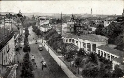 Ak Aachen in Nordrhein Westfalen, Friedrich Wilhelm Platz mit Elisenbrunnen