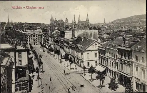 Ak Aachen in Nordrhein Westfalen, Theaterstraße