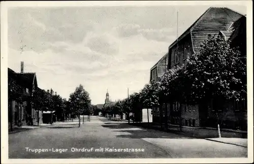 Ak Ohrdruf in Thüringen, Truppenlager, Kaiserstraße