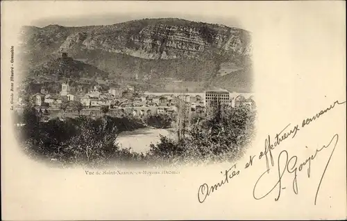 Ak Saint Nazaire en Royans Drome, Vue generale