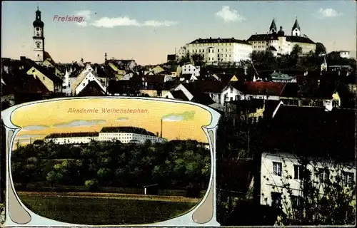 Ak Weihenstephan Freising in Oberbayern, Blick auf den Ort, Akademie