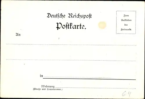 Künstler Ak Schleswig Holsteinische Jubiläumspostkarte 1848/98, Abschied von Schleswig Holstein