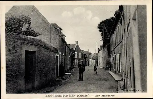 Ak Bernieres sur Mer Calvados, Rue Montauban