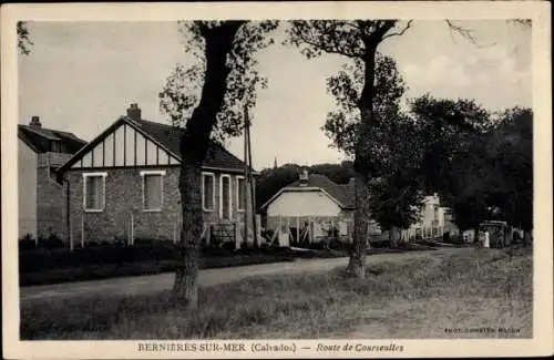 Ak Bernieres sur Mer Calvados, Route de Courseulles
