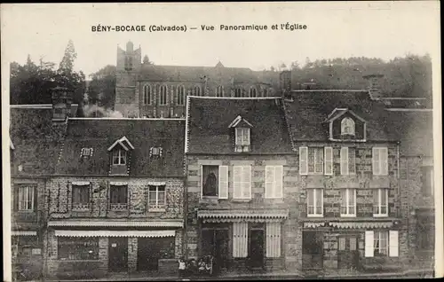 Ak Beny Bocage Calvados, Vue Panoramique et l'Eglise