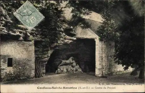 Ak Conflans Sainte Honorine Yvelines, Grotte du Prieure