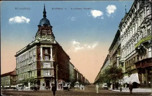 Ak Budapest Ungarn, Andrassy Straße