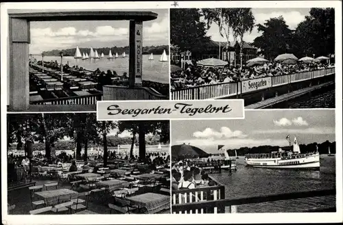 Ak Berlin Reinickendorf Konradshöhe Tegelort, Seegarten, Salondampfer