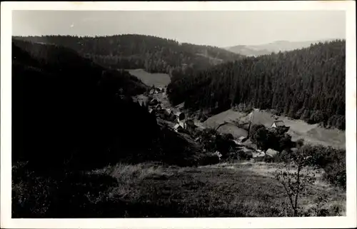 Ak Fehrenbach Masserberg in Thüringen, Talblick, Wald, Ort