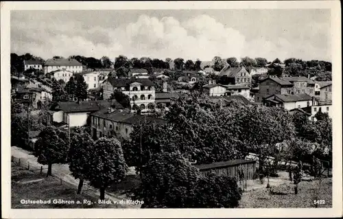 Ak Ostseebad Göhren auf Rügen, Ort von der Kirche gesehen