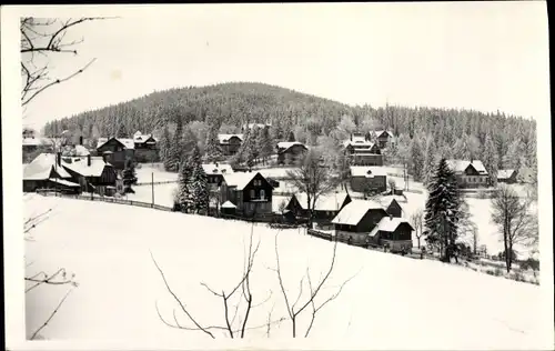 Ak Bärenfels Altenberg im Erzgebirge, Teilansicht, Winter