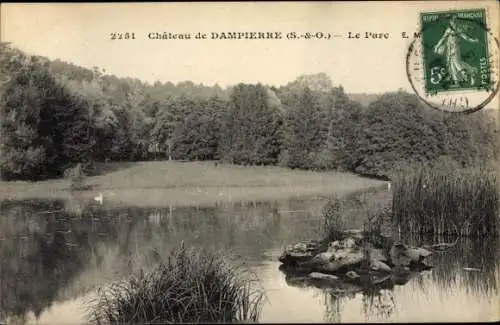 Ak Dampierre Yvelines, Le Chateau, Le Parc