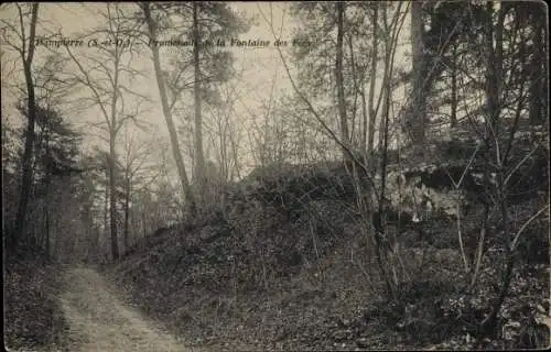 Ak Dampierre Yvelines, Promenade de la Fontaine de Fees