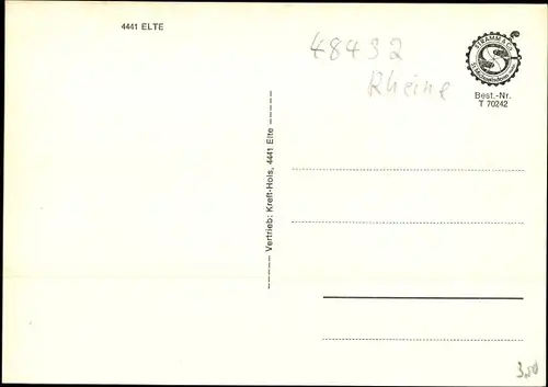 Ak Elte Rheine in Westfalen, Gasthof, Schule, Kirche, Flusspartie