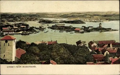 Ak Marstrand Schweden, Utsikt fran Marstrand