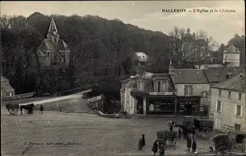 Ak Balleroy Calvados, L'Eglise et le Chateau