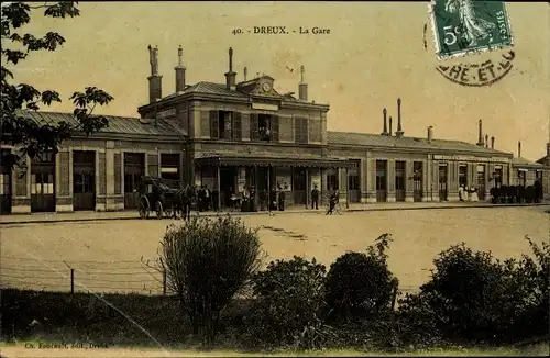 Ak Dreux Eure et Loir, La Gare