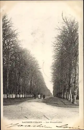 Ak La Ferté Vidame Eure et Loir, Les Promenades