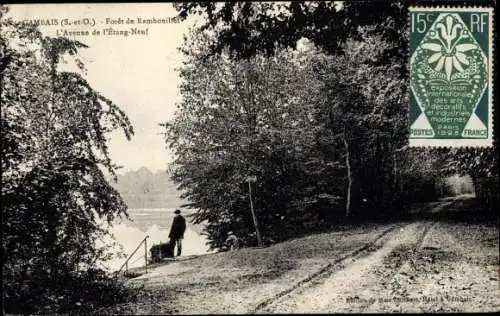 Ak Gambais Yvelines, Foret de Rambouillet, L'Avenue de l'Etang Neuf