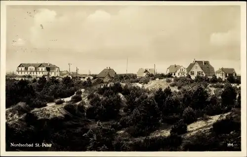 Ak Nordseebad Sankt Peter Ording, Teilansicht, Häuser