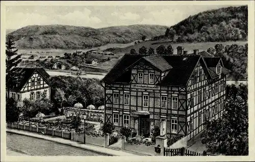 Ak Hann Münden in Niedersachsen, Hotel Pension Reinhardswald