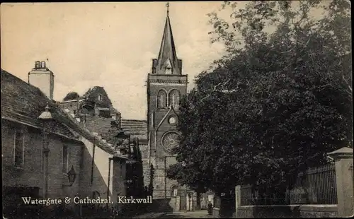 Ak Kirkwall Orkney Inseln Schottland, Watergate, Cathedral