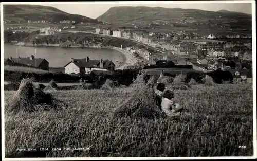 Ak Port Erin Isle of Man, Gesamtansicht, Kornhaufen