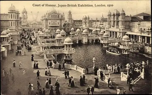 Ak London City England, Court of Honour, Japan British Exhibition 1910
