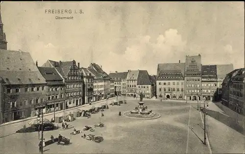Ak Freiberg in Sachsen, Obermarkt