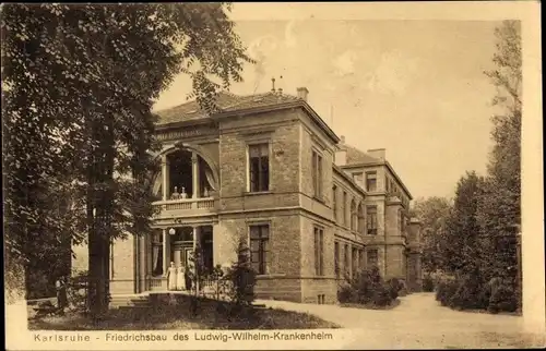 Ak Karlsruhe in Baden Württemberg, Friedrichsbau des Ludwig Wilhelm Krankenheim