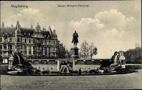 Ak Magdeburg an der Elbe, Kaiser Wilhelm Denkmal