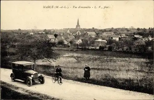 Ak Marcé Maine et Loire, Vue d'ensemble
