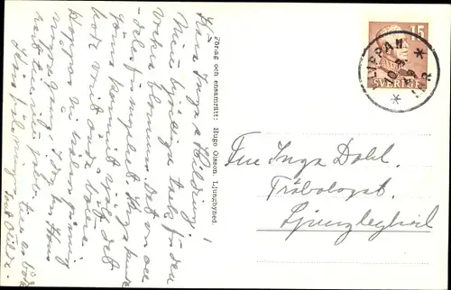 Ak Riseberga Schweden, Motiv fran Prästmöllan