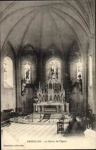 Ak Brezolles Eure et Loir, Le Choeur de l'Eglise