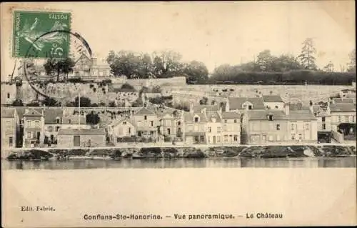 Ak Conflans Sainte Honorine Yvelines, Vue panoramique, Le Chateau