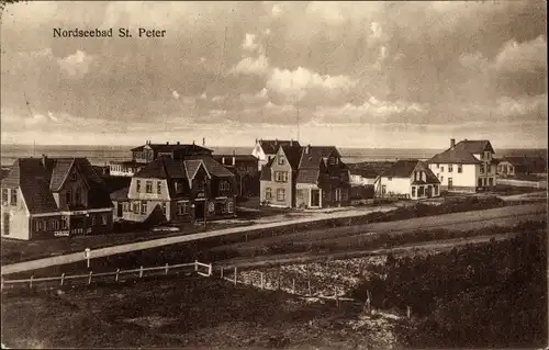 Ak Nordseebad Sankt Peter Ording, Teilansicht, Häuser