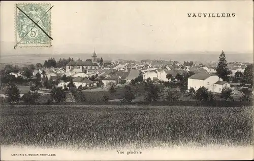 Ak Vauvillers Haute Saône, Blick auf den Ort