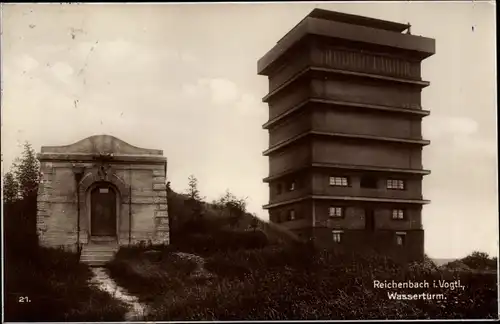 Ak Reichenbach im Vogtland, Wasserturm