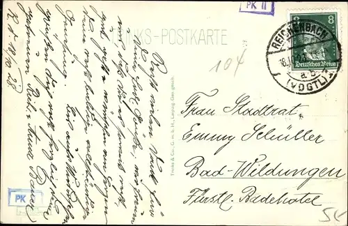 Ak Reichenbach im Vogtland, Wasserturm