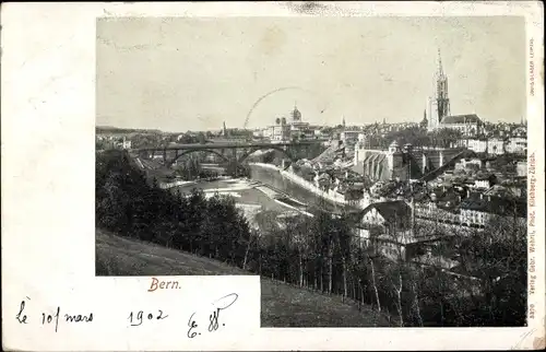 Ak Bern Stadt Schweiz, Blick auf den Ort