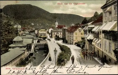 Ak Bad Wildbad im Schwarzwald, Blick von der Olgastraße