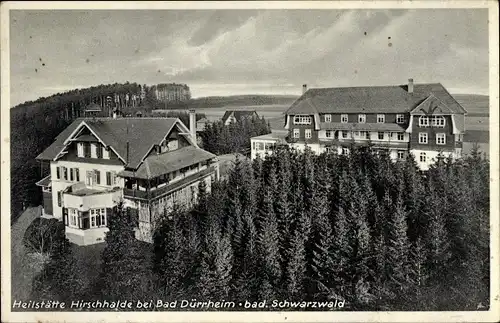 Ak Hirschhalde Bad Dürrheim im Schwarzwald Baar Kreis, Heilstätte, Wald