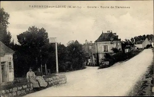 Ak Varennes sur Loire Maine et Loire, Gaure, Route de Varennes